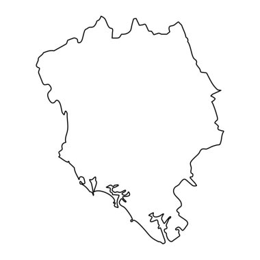 Chanthaburi province map, administrative division of Thailand. Vector illustration. clipart