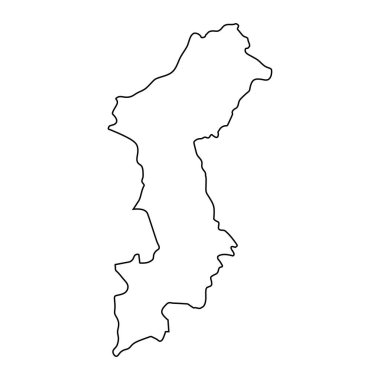 Lamphun eyalet haritası, Tayland idari bölümü. Vektör illüstrasyonu.