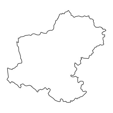 Nakhon Ratchasima eyalet haritası, Tayland idari bölümü. Vektör illüstrasyonu.