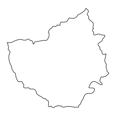 Phayao eyalet haritası, Tayland idari bölümü. Vektör illüstrasyonu.