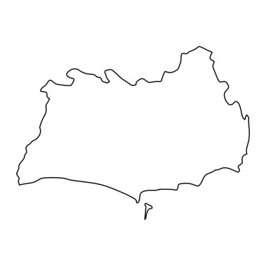 Rayong eyalet haritası, Tayland idari bölümü. Vektör illüstrasyonu.