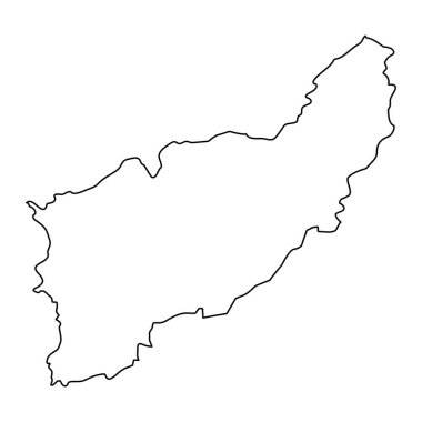 Uttaradit eyalet haritası, Tayland idari bölümü. Vektör illüstrasyonu.