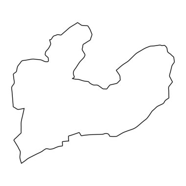 Swabi bölge haritası, Pakistan idari bölümü. Vektör illüstrasyonu.