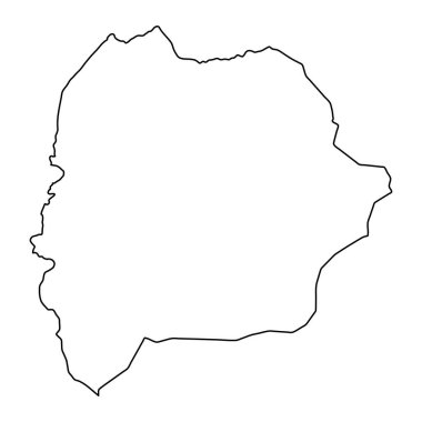 Tank bölgesi haritası, Pakistan idari bölümü. Vektör illüstrasyonu.