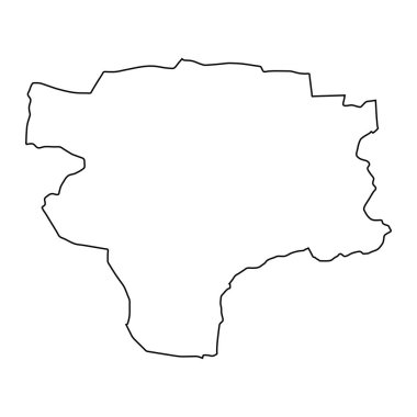 Karak bölge haritası, Pakistan idari bölümü. Vektör illüstrasyonu.