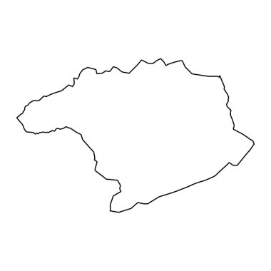 Lakki Marwat bölge haritası, Pakistan idari bölümü. Vektör illüstrasyonu.