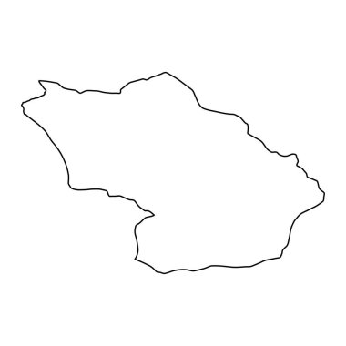 Lower Dir bölge haritası, Pakistan idari bölümü. Vektör illüstrasyonu.