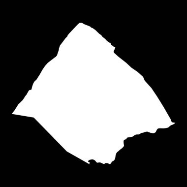 Tadjourah bölge haritası, Cibuti 'nin idari bölümü. Vektör illüstrasyonu.