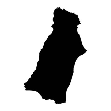 Aziz Peter Kilisesi haritası, Montserrat 'ın idari bölümü. Vektör illüstrasyonu.