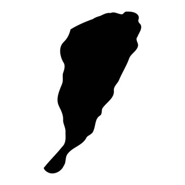 Bundibugyo Bölgesi haritası, Uganda idari bölümü. Vektör illüstrasyonu.