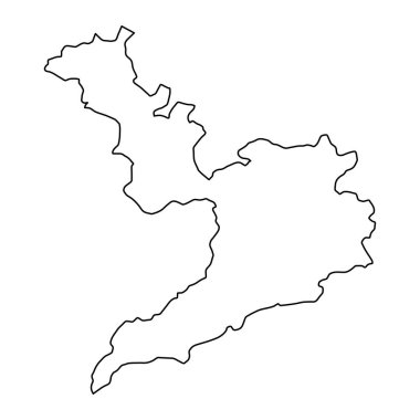 Nankana Sahib bölge haritası, Pakistan idari bölümü. Vektör illüstrasyonu.