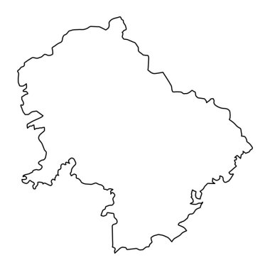 Okara bölge haritası, Pakistan idari bölümü. Vektör illüstrasyonu.