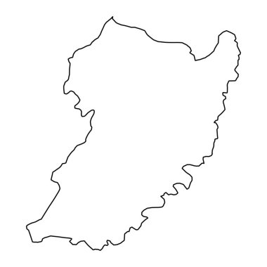 Rajanpur bölge haritası, Pakistan idari bölümü. Vektör illüstrasyonu.