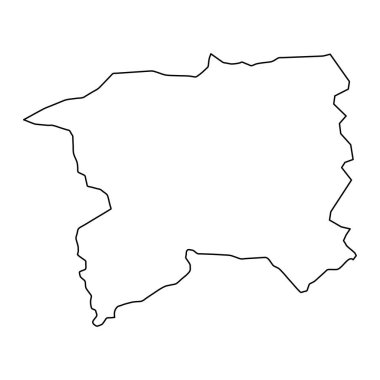 Talagang bölge haritası, Pakistan idari bölümü. Vektör illüstrasyonu.