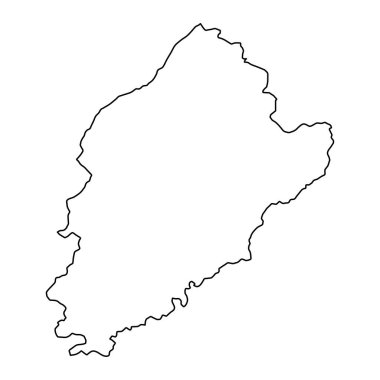 Faisalabad bölge haritası, Pakistan idari bölümü. Vektör illüstrasyonu.