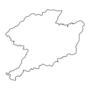 Khanewal bölge haritası, Pakistan idari bölümü. Vektör illüstrasyonu.