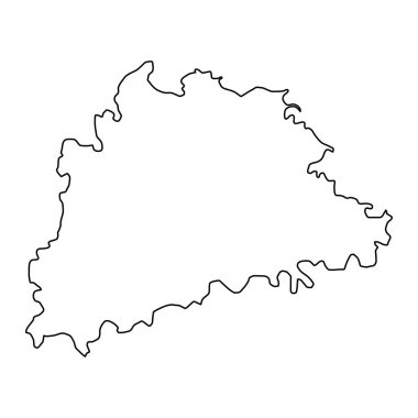 Lodhran bölge haritası, Pakistan idari bölümü. Vektör illüstrasyonu.