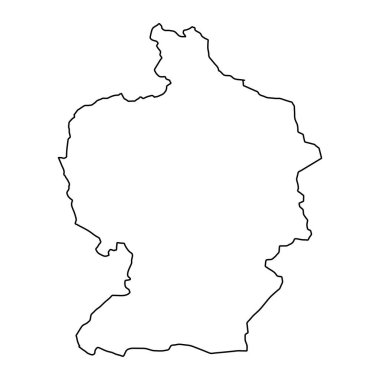 Mianwali bölge haritası, Pakistan idari bölümü. Vektör illüstrasyonu.