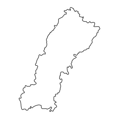 Multan bölge haritası, Pakistan idari bölümü. Vektör illüstrasyonu.