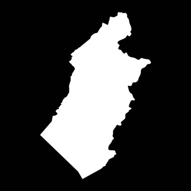 Güneybatı bölgesi haritası, Kamerun Cumhuriyeti idari bölümü. Vektör illüstrasyonu.