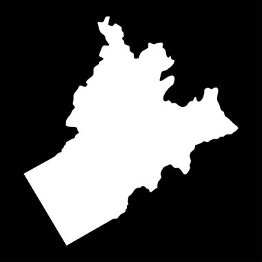 Littoral bölge haritası, Kamerun Cumhuriyeti idari bölümü. Vektör illüstrasyonu.