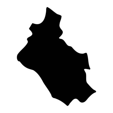 Mitooma bölgesi haritası, Uganda idari bölümü. Vektör illüstrasyonu.