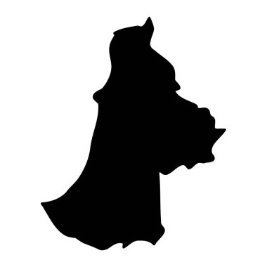 Mbarara bölge haritası, Uganda idari bölümü. Vektör illüstrasyonu.