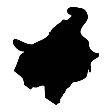 Nebbi bölge haritası, Uganda idari bölümü. Vektör illüstrasyonu.