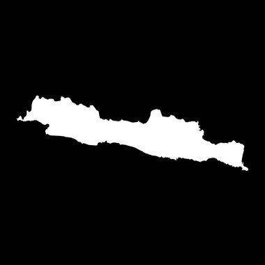 Java adası haritası, Endonezya bölgesi. Vektör illüstrasyonu.