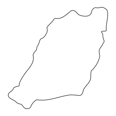 Adjumani Bölgesi haritası, Uganda idari bölümü. Vektör illüstrasyonu.