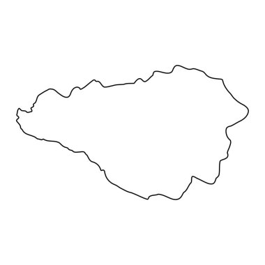 Kibaale bölge haritası, Uganda idari bölümü. Vektör illüstrasyonu.