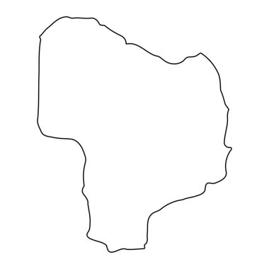 Kiryandongo bölge haritası, Uganda idari bölümü. Vektör illüstrasyonu.