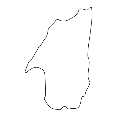 Koboko bölge haritası, Uganda idari bölümü. Vektör illüstrasyonu.