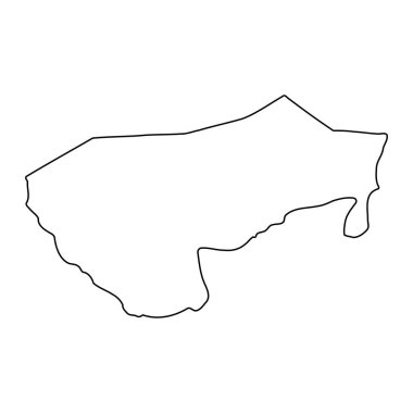 Lamwo bölge haritası, Uganda idari bölümü. Vektör illüstrasyonu.