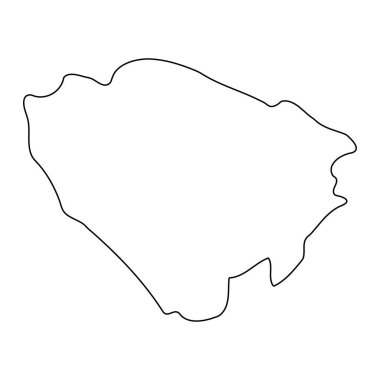 Jinja Bölgesi haritası, Uganda idari bölümü. Vektör illüstrasyonu.