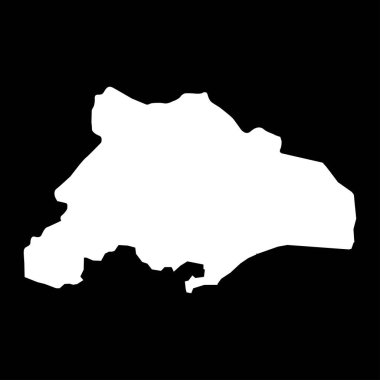 Limasol bölge haritası, Kıbrıs Cumhuriyeti idari bölümü. Vektör illüstrasyonu.