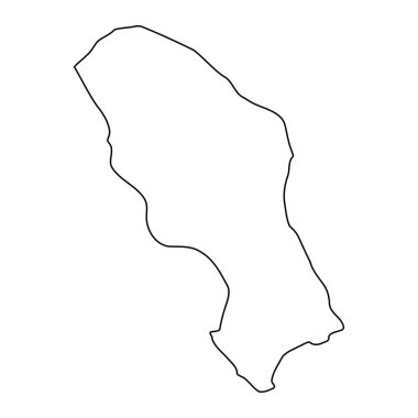 Nakaseke bölge haritası, Uganda idari bölümü. Vektör illüstrasyonu.