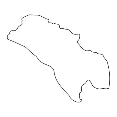 Nakasongola bölge haritası, Uganda idari bölümü. Vektör illüstrasyonu.