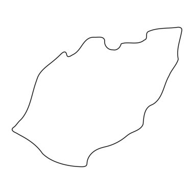 Manafwa bölge haritası, Uganda idari bölümü. Vektör illüstrasyonu.