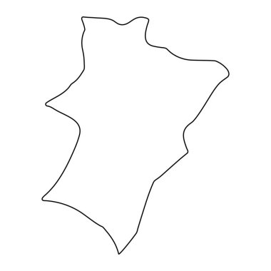 Mbale bölge haritası, Uganda idari bölümü. Vektör illüstrasyonu.