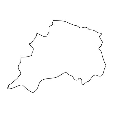 Muben bölge haritası, Uganda idari bölümü. Vektör illüstrasyonu.