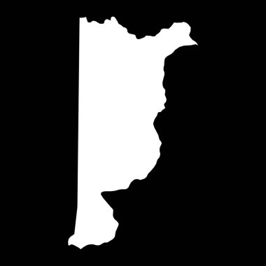 Heredia eyalet haritası, Kosta Rika idari bölümü. Vektör illüstrasyonu.