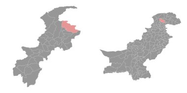 Upper Kohistan district map, administrative division of Pakistan. Vector illustration. clipart