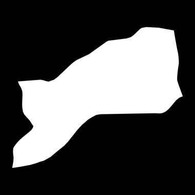 Sabha bölgesi haritası, Libya idari bölümü. Vektör illüstrasyonu.