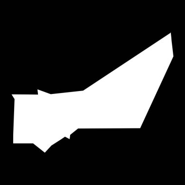 Adrar bölgesi haritası, Moritanya idari bölümü. Vektör illüstrasyonu.