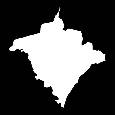 Gorgol bölgesi haritası, Moritanya 'nın idari bölümü. Vektör illüstrasyonu.