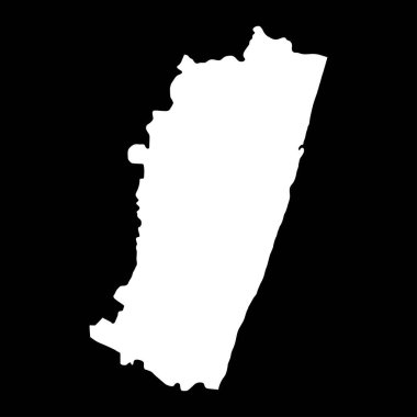 Vatovavy Fitovinany bölgesi haritası, Madagaskar 'ın idari bölümü. Vektör illüstrasyonu.