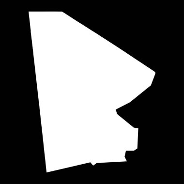 Taoudenit bölgesi haritası, Mali idari bölümü. Vektör illüstrasyonu.