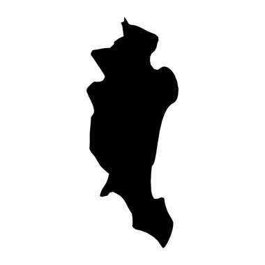 Tursunzoda Bölgesi haritası, Tacikistan idari bölümü. Vektör illüstrasyonu.