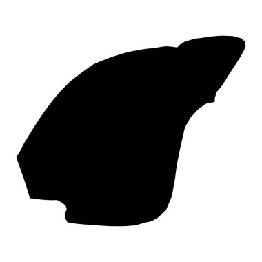 Levakant haritası, Tacikistan idari bölümü. Vektör illüstrasyonu.